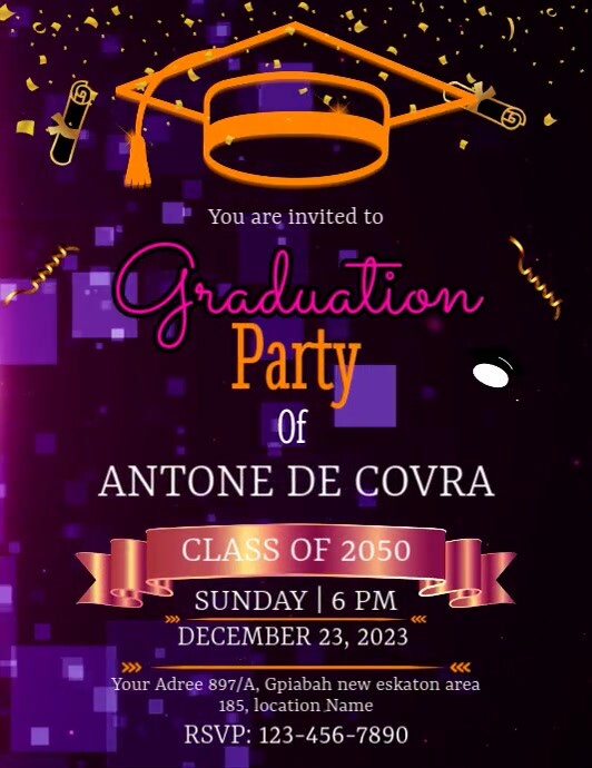 Graduation Party Flyer Template - Ablebionics