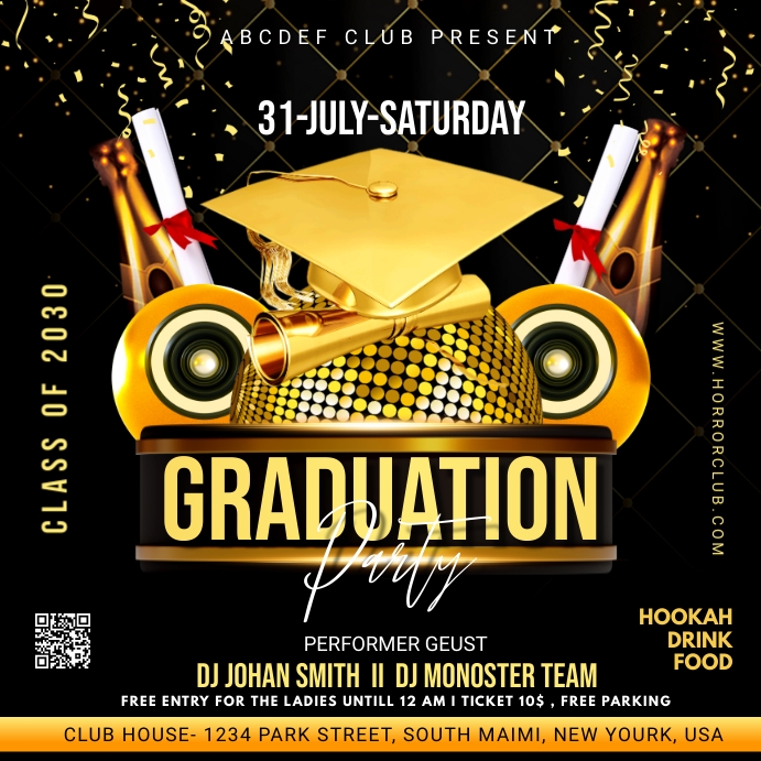 Image 2 for Graduation Party Flyer Template