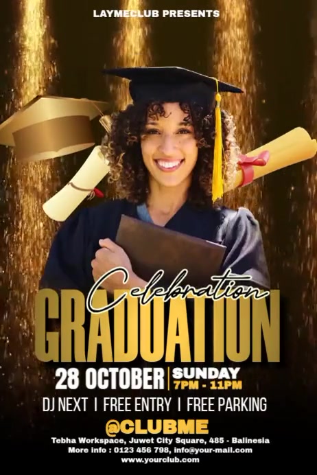 Graduation Party Flyer Template | PosterMyWall