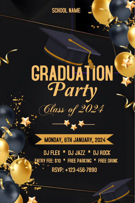 Graduation party flyer Template | PosterMyWall