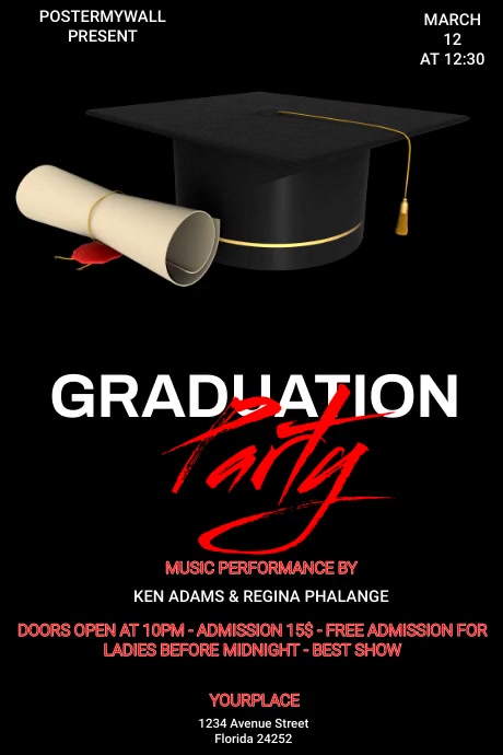 Graduation Party Flyer Template | PosterMyWall