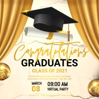 Graduation party flyer template Pos Instagram