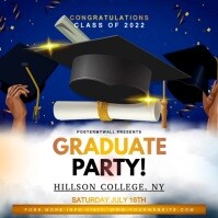 White Graduation Party Publicación de Instagram Template