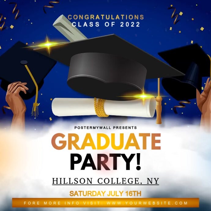 Copy of Graduation party flyer template | PosterMyWall