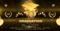 Graduation party flyer template Copertina evento Facebook