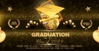 Graduation party flyer template Copertina evento Facebook
