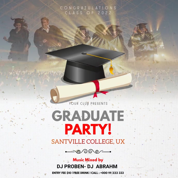 Graduation Party Instagram post Template | PosterMyWall