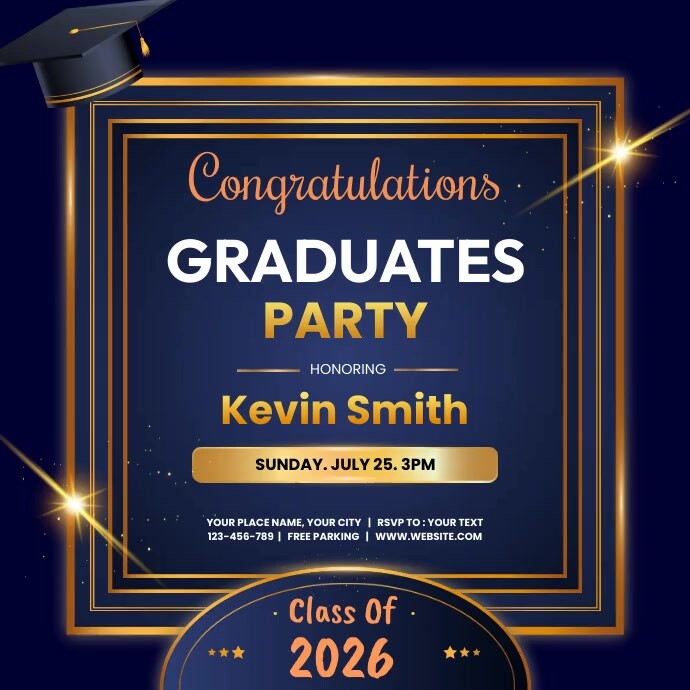 Graduation Party Instagram Post Template | PosterMyWall