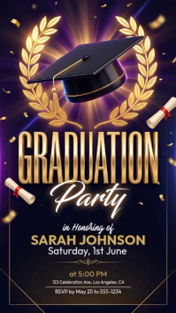 Graduation Party Instagram Story Video template