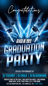 Graduation Party Instagram Story Video template
