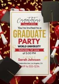 Graduation Party Invitation A4 template