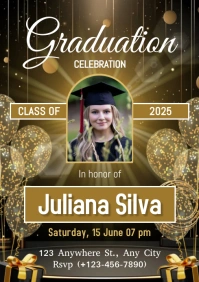 Graduation Party Invitation A3 template