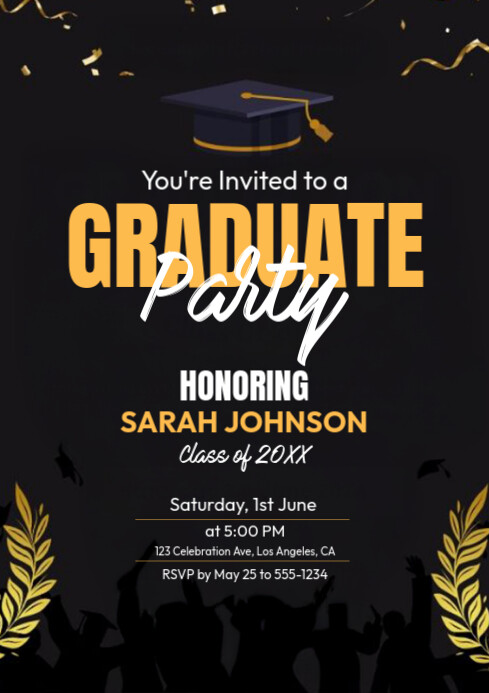 Graduation Party Invitation Template | PosterMyWall