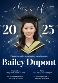 Graduation Party Invitation A5 template