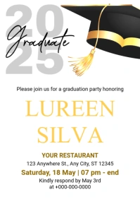 Graduation Party Invitation A3 template