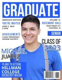 Graduation Party Invitation Flyer (US Letter) template