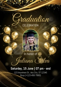 Graduation Party Invitation A3 template