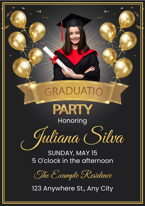 Graduation Party Invitation Template | PosterMyWall