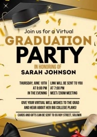 graduation party invitation A4 template