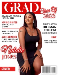 Graduation Party Invitation Flyer (format US Letter) template