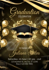 Graduation Party Invitation A3 template