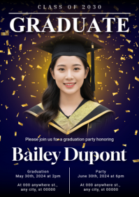 Graduation Party Invitation A5 template