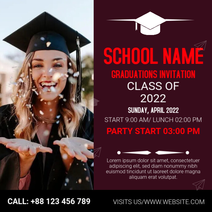 Graduation Party Invitation Template Postermywall 2022 Graduation Party Invitations