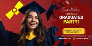 Graduation party invitation template