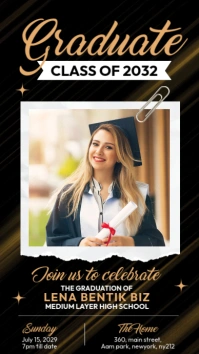 Graduation Party Invitation Instagram Story template
