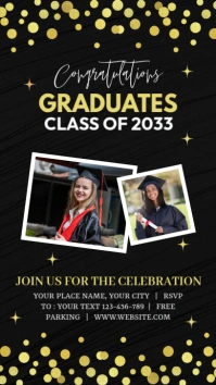 Graduation Party Invitation Instagram Story template