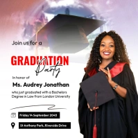 Graduation Party Invitation poster Message Instagram template