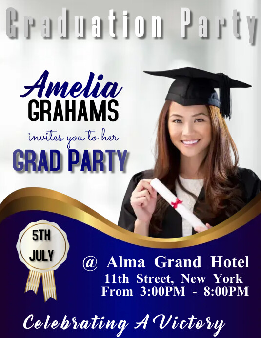 Graduation Party Invitation Poster Template PosterMyWall