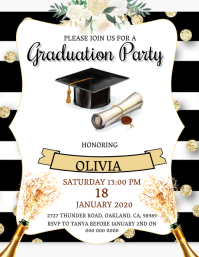 13 570 Graduation Invitation Card Customizable Design Templates Postermywall