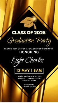 Graduation party invite Rolka Instagram template