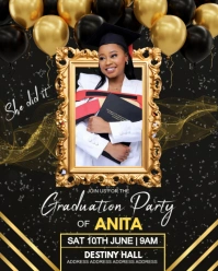 Graduation party invite template Instagram Portrait