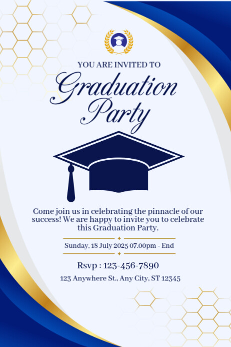 Graduation Party Poster Cartaz template