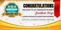 Graduation party poster template