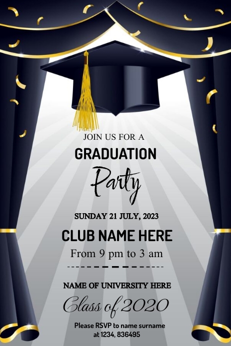 Graduation party poster Template | PosterMyWall