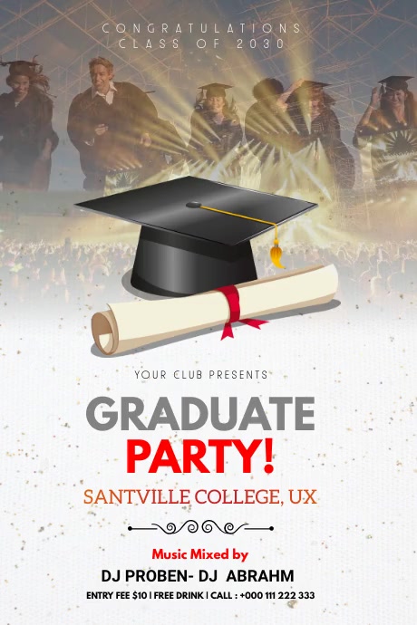 Graduation Party poster Template | PosterMyWall