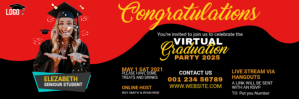 Graduation Party Twitter Header template