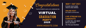 Graduation Party Twitter Header template