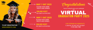 Graduation Party Twitter Header template