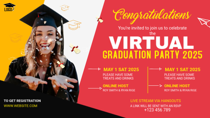 Graduation Party Twitter post template