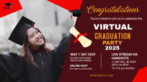 Brun Virtual Graduation Party Wpis na Twittera Template