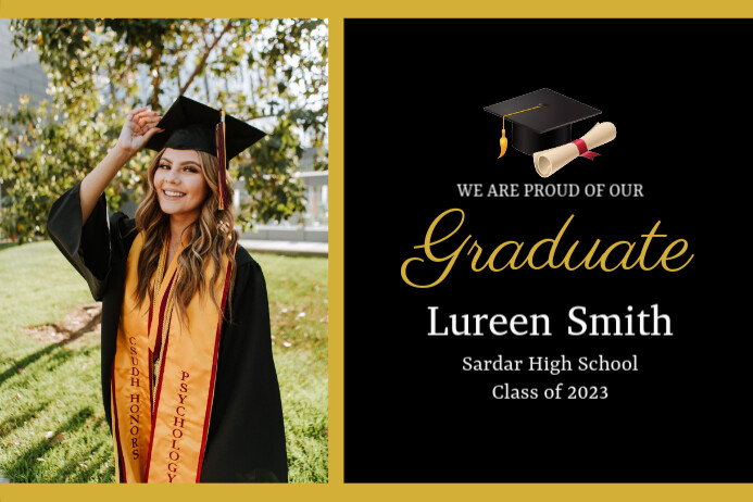 Graduation Generic Graduation Party Yard Sign Template | PosterMyWall