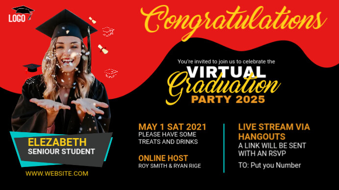 Copy of Graduation Party YouTube Channel Cover | PosterMyWall
