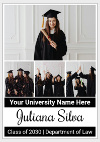 Graduation Photo Collage A5 template