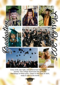 Graduation Photo Collage A6 template