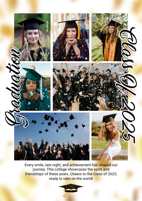 Graduation Photo Collage A6 template