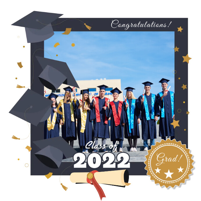 Grad Pic Layout Frame graduation photo frame Template | PosterMyWall
